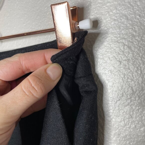 Vintage Pendleton Pencil Skirt Size 4 Petite Black Pure Virgin Wool Mid Length - Picture 3 of 7